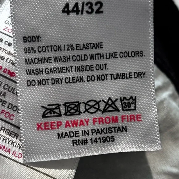 Exit Mens Black Denim Dark Wash Straight Leg Jeans Size 44 x 32 - Picture 4 of 7